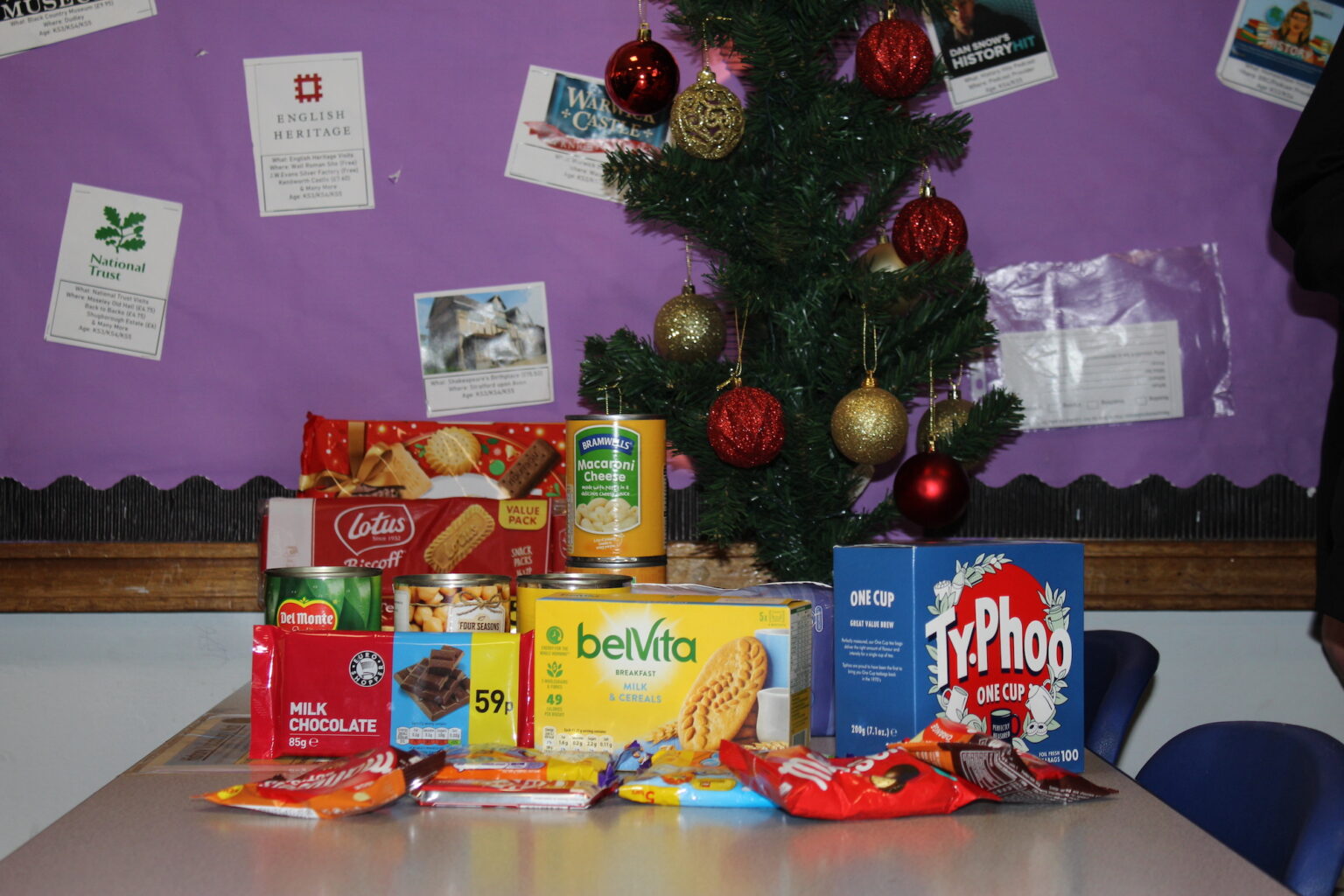 Food Donations for Christmas Charity Appeal Barr Beacon School